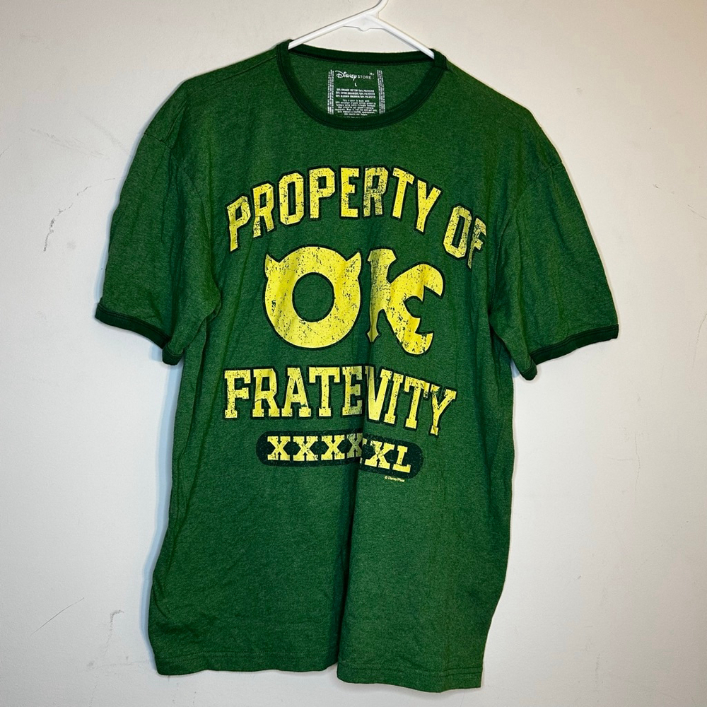 Men's Disney Store T-shirt Size L Green Short Sleeve